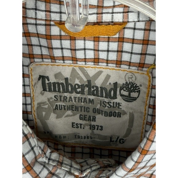 Timberland Stratham Issue Lot 2 Mens Large Short Sleeve Button Up‎ Plaid Shirts - Picture 11 of 16